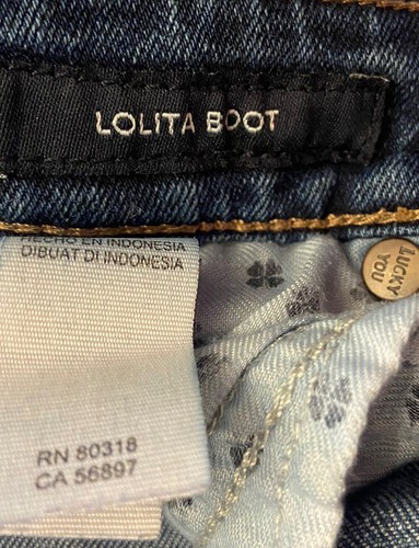 Women’s Lucky Brand Lolita Boot Jeans Sz 2 (26X31) Cotton Blend Stretch - Picture 7 of 9