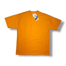 Vintage Heavyweight Jerzees Orange T-Shirt Men's XL Made In USA Deadstock
