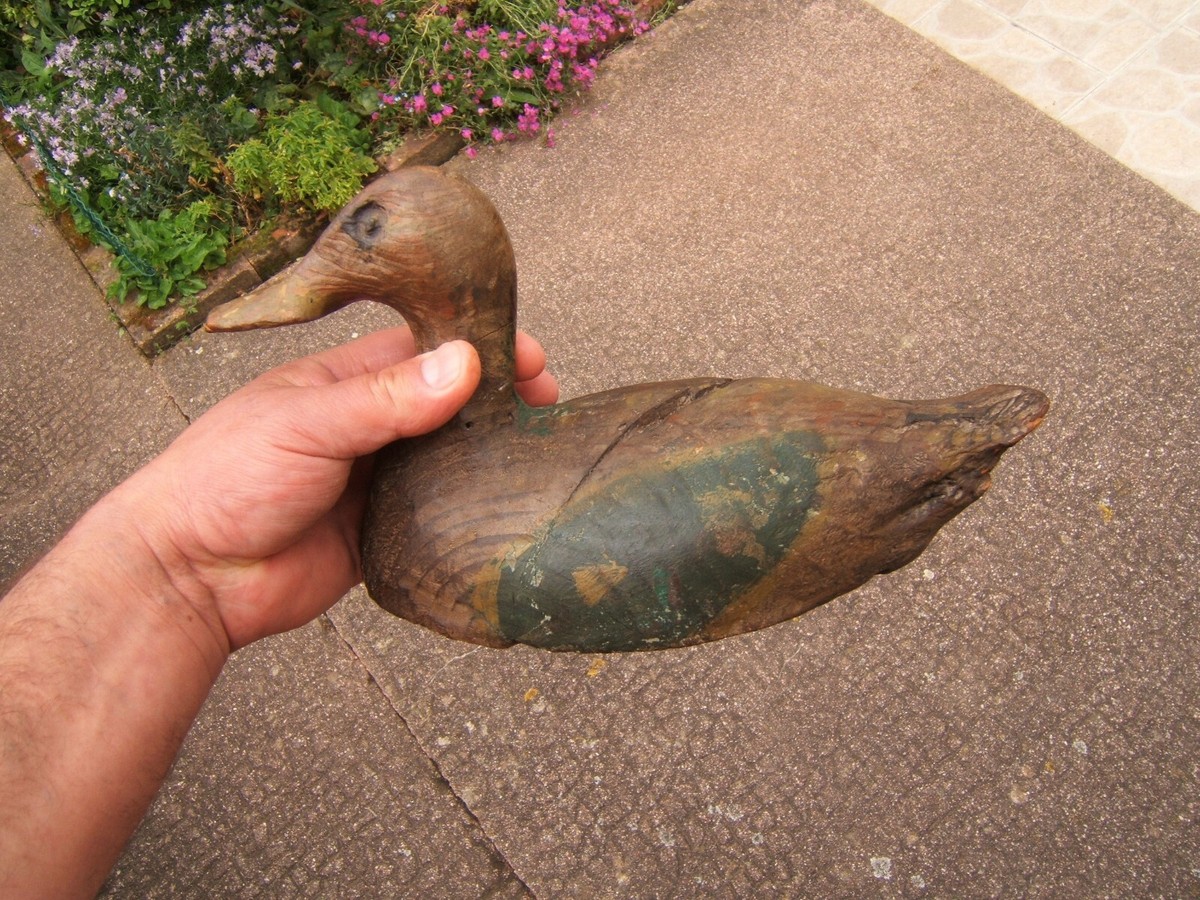 ANCIEN APPELANT CANARD de chasse pour gibier d'eau. Leurre ancien EUR