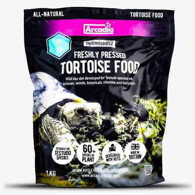 Schildkrötenfutter 1kg Hauptfutter für Landschildkröten Arcadia Optimised52