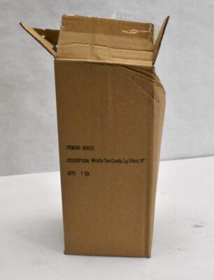 One Hundreds Eighty Degree Golden Pine Cone Candle 5.75''
