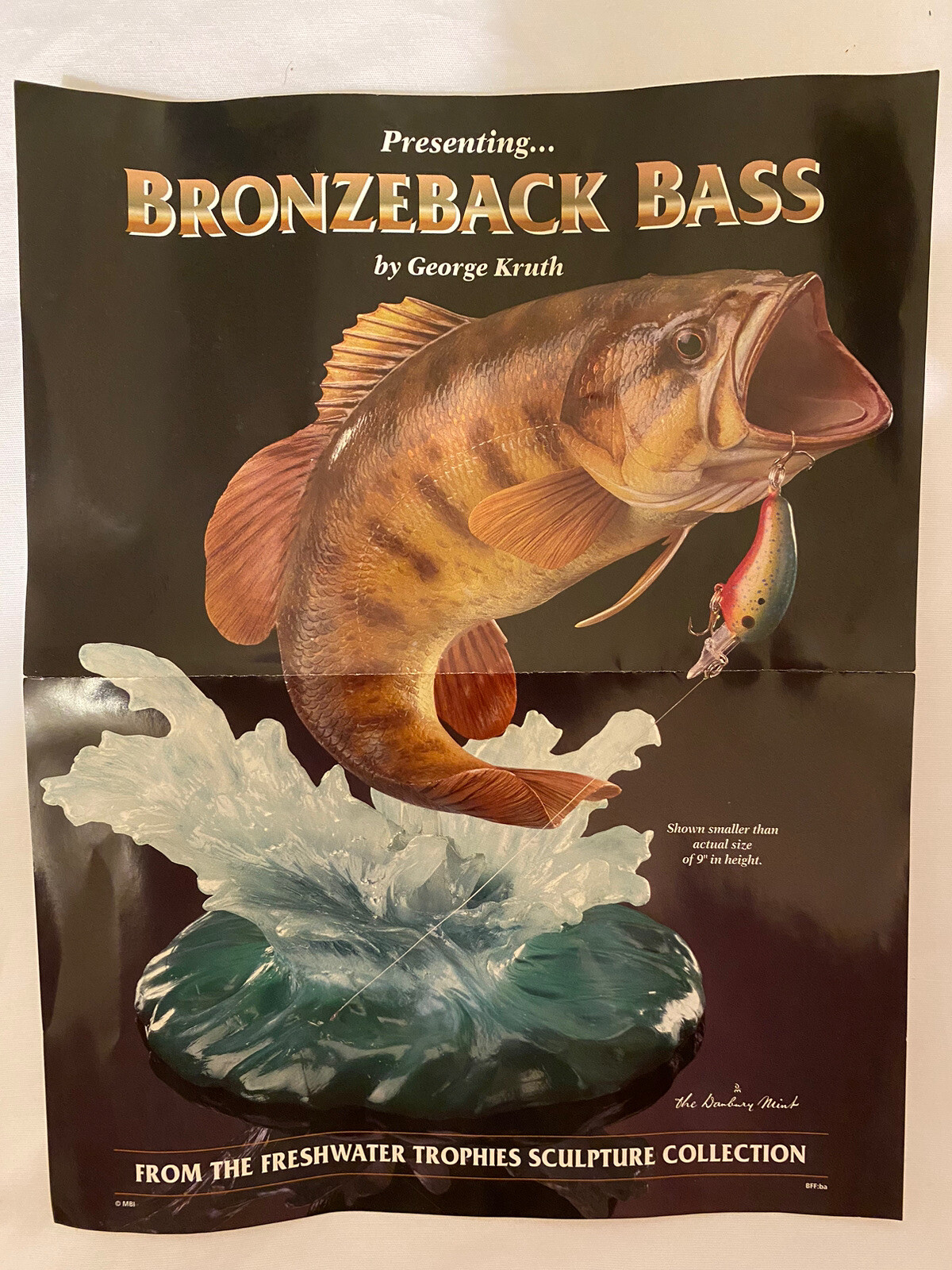 Danbury Mint BRONZEBACK BASS Fish Sculpture By Kruth NEW eBay