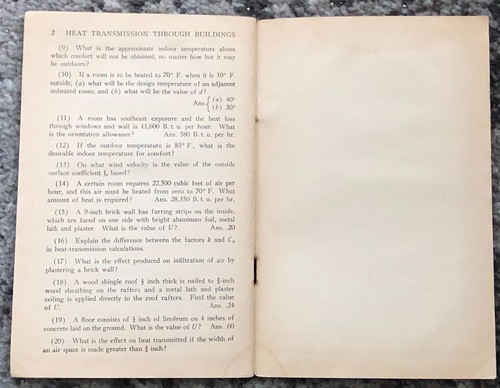 1944 "Heat Transmission Through Buildings" by Samuel E. Lewis 1st Edition Book - Picture 4 of 8