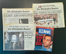 Yitzhak Rabin Assassination Israel Lot 4 US News World Report Inquirer Nov 1995