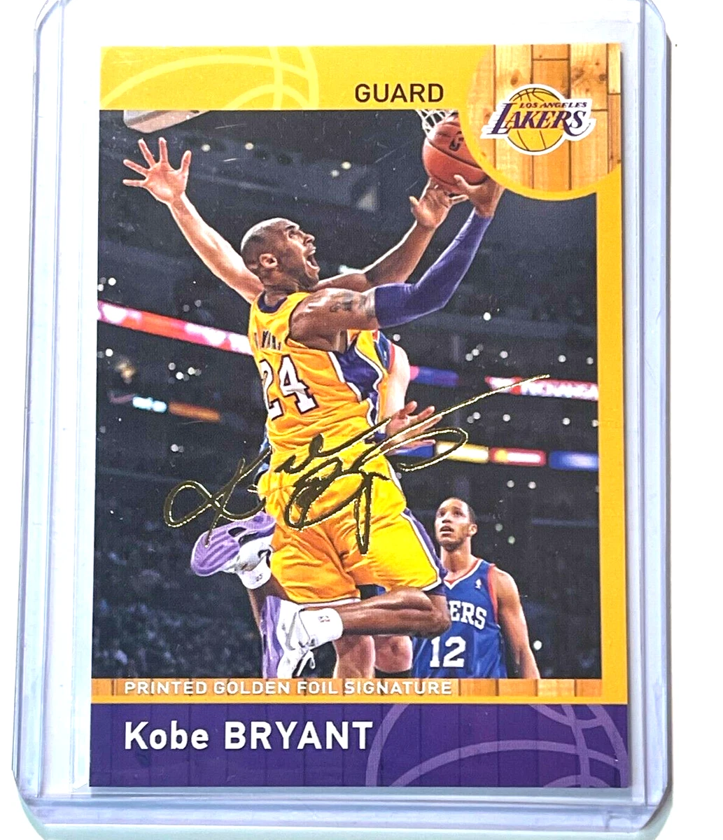 2013-14 Panini NBA Hoops FRESH PULL KOBE BRYANT GOLD FACSIMILE AUTO #8 LA LAKERS