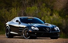 Cars mercedes benz slr Desk Mat Stitched