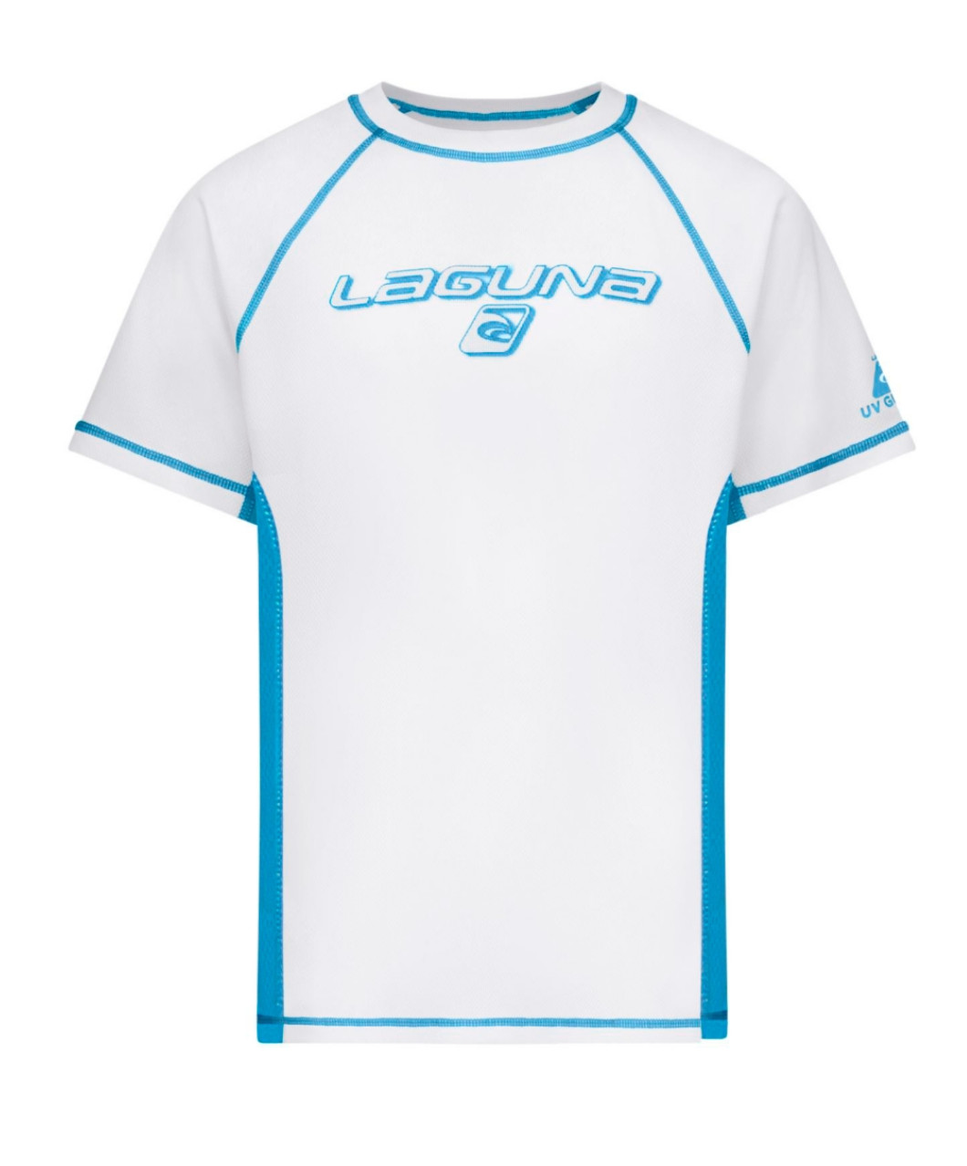 НОВЫЙ спортивный плавательный топ с защитой от сыпи для мальчиков Laguna Boys с короткими рукавами, Sz L
