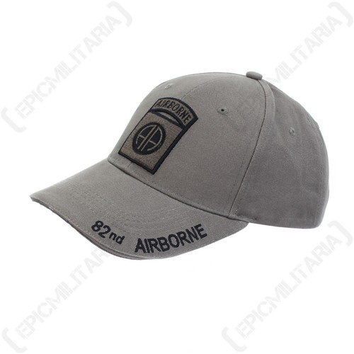 Grey US 82nd Airborne Baseball Cap 
