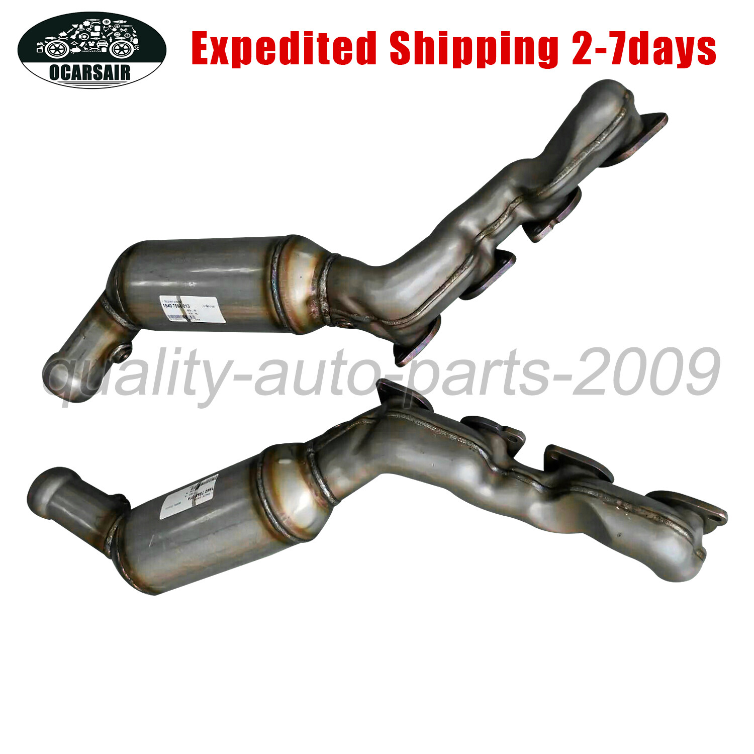 2PCS Catalytic Converter Exhaust Manifold For BMW X5 E70 4.8i 0720