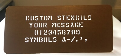Custom Stencils, 7/16'' letters, numbers and/or symbols