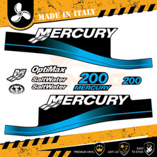 Decalcomania Adesivi Motore Fuoribordo Mercury 200 cv - Saltwater A