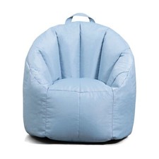 Joey Junior Kids Bean Bag Chair, Durable Blue Polyester Nylon Blend, 1.5 Feet