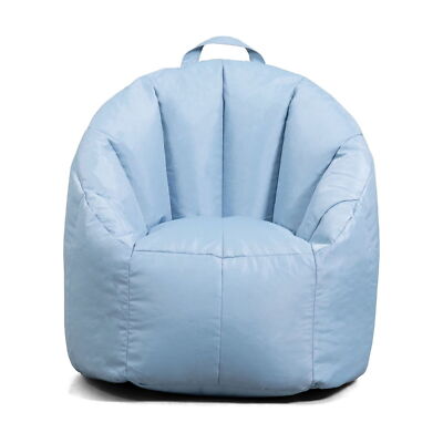 Joey Junior Kids Bean Bag Chair, Durable Blue Polyester Nylon