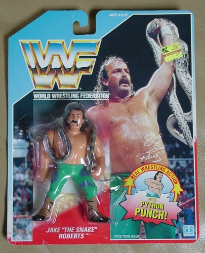 WWF Jake The Snake Roberts Moc Hasbro World Wrestl...