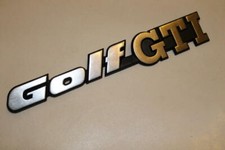 Golf 2 GTI EMBLEM hinten f. Heckblech (neu) - 191.853.687.N MK1 Schriftzug