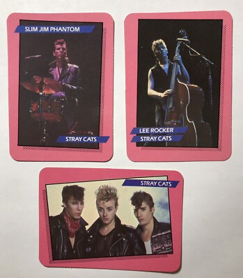 Lot 1985 AGI Rock Star Concert Cards Stray Cats #71 Lee Rocker #83 Set Of 3