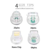 10/25/64 Pins NN Green  Silver Bottom Gold Plated Cartridges For Beauty Machine