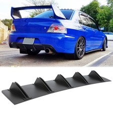 Rear Bumper Diffuser Shark 10fins Spoiler Lip Splitter For Mitsubishi Lancer Evo