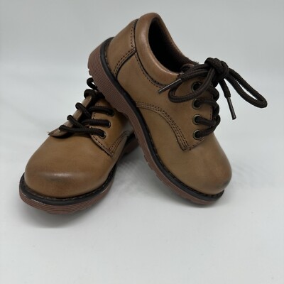 Freeman Toddler Boys Dress Shoes Size 7.5M Brown Faux Leather Lace Up  Oxford | eBay