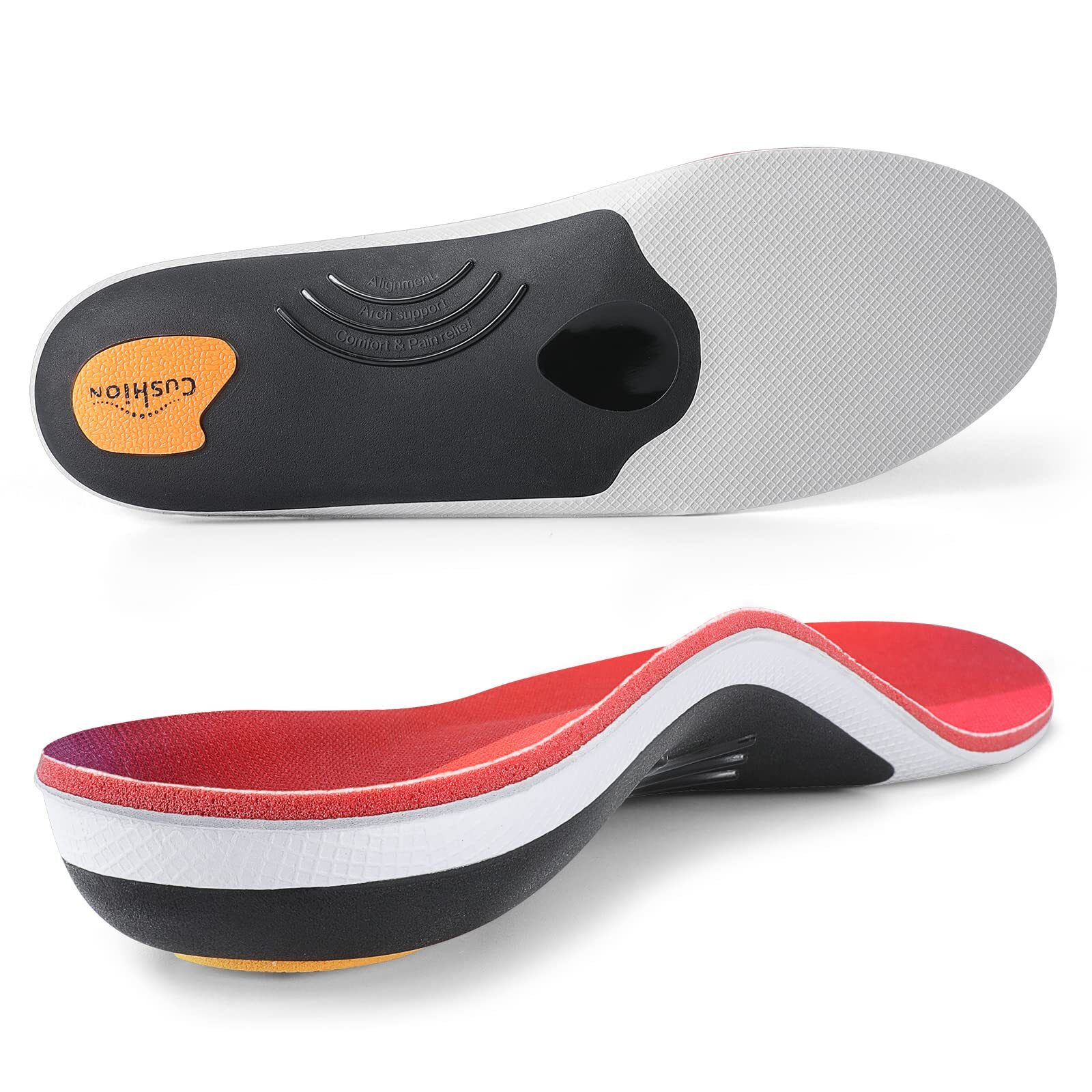 PCSsole Heavy Duty Arch Support Insoles220+lbs Plantar Fasciitis Orthotic Ins...