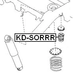 Rear Spring Bumper Strut Shock Bump Stop For Kia Sorento (Bl) 2006-2009 - Изображение 2 из 3