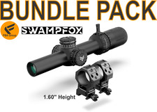 BUNDLE Swampfox  Arrowhead Tube scope 1-6X24 SFP IR Green BDC 30mm ARH16241-GB