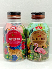 Empty Bottles Cans OKF ICE COFFEE 275ml Korea 2024 Top Open Set of 2 Collectible
