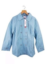 Sheego Casual Light Blue Rain Coat Jacket Womens Size 20 Hood