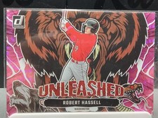 2023 Donruss Unleashed Pink Fireworks Holo #U17 Robert Hassell Washington Nats
