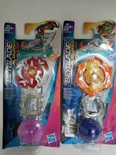2 Beyblade 2020 BURST Galaxys Zeutron Z5 & Solar Sphinx S5 top launcher Hasbro