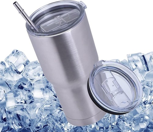 2 Replacement Lids for 20oz Stainless Steel Tumbler Travel Cup Fits OF 3.2 Inch - Picture 5 of 8