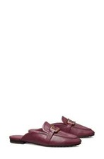 Tory Burch Georgia Mule Vintage Eggplant Leather Women  s 9.5 New 298