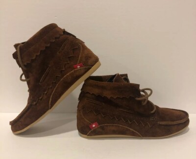 Oliberte Hirari Mocha Suede Leather Shoe Size Women display picture 3