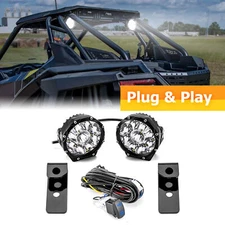WEISEN Rear Roof 5" LED pods Bracket Wire For Polaris RZR Pro R/R 4 Pulse Busbar
