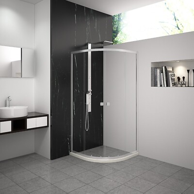 Dusche Duschkabine Eckdusche Runddusche 80x80x190 cm Marwell LEEDS II chrom