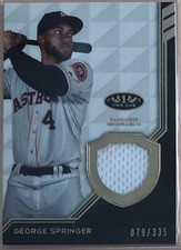 2018 Topps Tier One Relic George Springer Jersey Patch #ed /335 Astros!