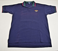 Vintage polo Shirt Hard Rock Cafe Orlando Size XL 90s Navy Blue Cotton Made USA
