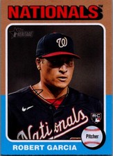 2024 Topps Heritage #118 Robert Garcia RC Washington Nationals