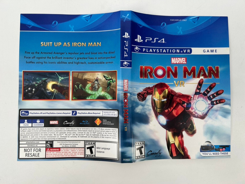 Marvel Iron Man VR PS4 GameStop Promotional Display Artwork