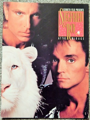 SIEFRIED & ROY MIRAGE HOTEL LAS VEGAS 1990S PROGRAM HIGHLY COLLECTED DESIRED