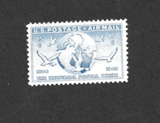 US STAMP C43 AIRMAIL GLOBE & DOVES 15c LIGHT BLUE MINT NH OG FREE SHIP US STAMP C43 AIRMAIL GLOBE & DOVES 15c LIGHT BLUE MINT NH OG FREE SHIP
