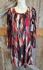 NWT Karen Kane Haute Stuff Multicolor Abstract Watercolor Jersey Dress Size XS