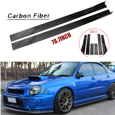 Side Skirt Extension Lip Body Kits Carbon Fib...