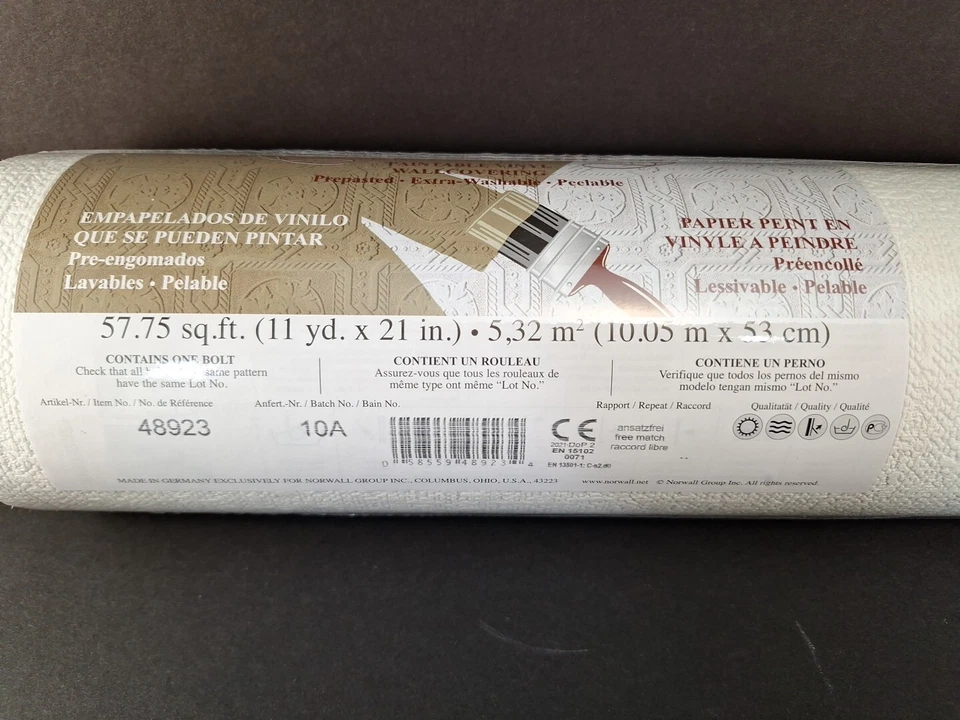 Architectural Inspirations Paintable Vinyl Wall Covering # 48923 57.75 sq. ft. - Image 3 of 4