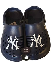 New York Yankees FOCO Brand Navy Men's Big Logo Solid Clog With Strap