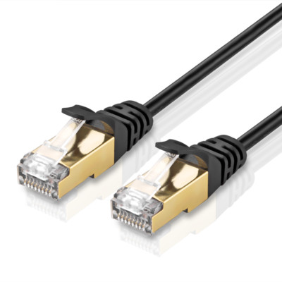 Cat7 Shielded Network Ethernet Patch Cable Black 6/10/20/25/30/50/75/100 ft Lot