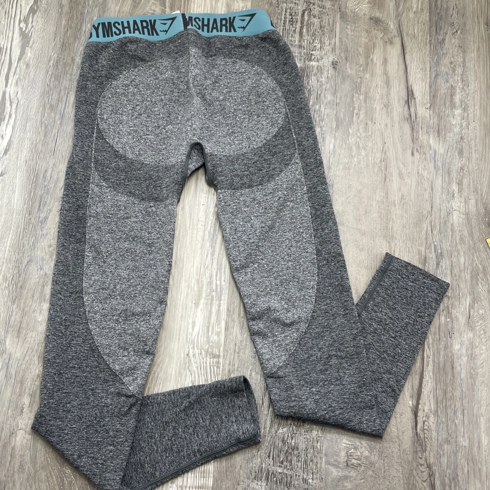 gymshark charcoal teal marled heathered leggings