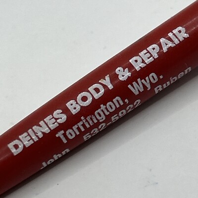 VTG Ballpoint Pen DEINES BODY REPAIR Torrington, WY John & Ruben