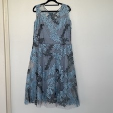 Anthea Crawford Blue Lace Overlay Occasion Dr...