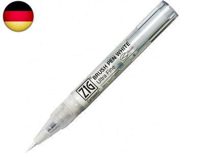 Kuretake Zig-Pinselstift, weiß, ultrafein, ideal für Highlights in der I